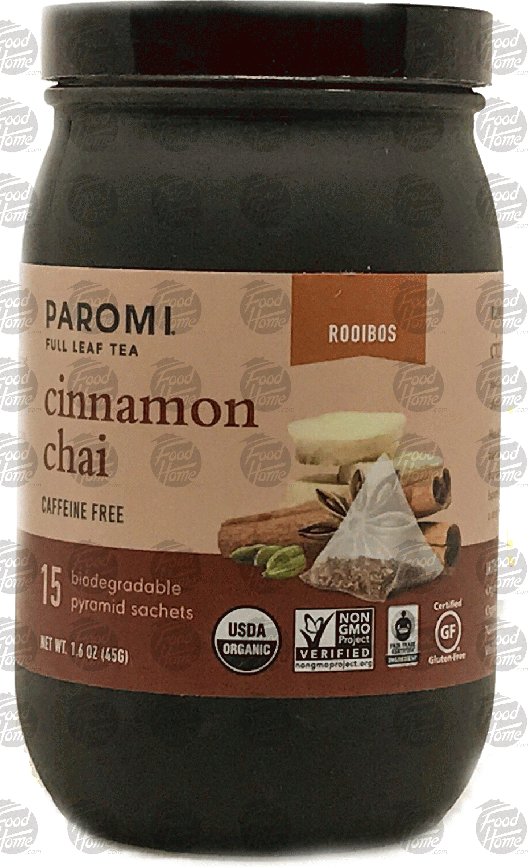 Paromi Tea Artisan Blend super grade rooibos cinnamon chai, caffeine free, 15-sachets Full-Size Picture